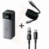 Anker 737 24,000mAh Power Bank Gen 2 + Baseus Display 2 & Tungsten Gold 100W Fast Charging Cable Set | Laptop Charging Solution